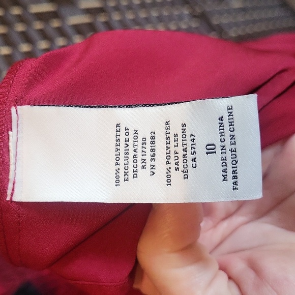 Altuzarra X Target Burgundy Long Sleeve Dress with Embroidery - Picture 10 of 10